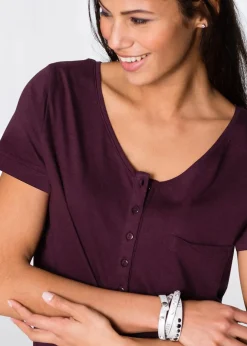 Damen bonprix Shirts & Tops|Nachhaltigere Materialien|T-Shirt aus Baumwoll-Viskose-Mix