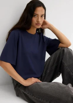 T-Shirt aus bequemen Punto di Roma Damen Shirts & Tops