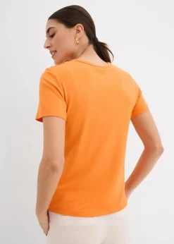 Discount T-Shirt aus fließender Viskose Damen Bekleidung·Röcke|Basics