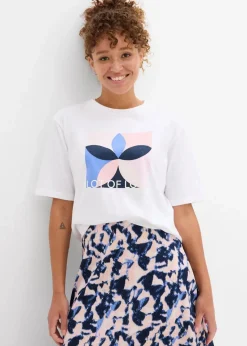 T-Shirt aus reiner Baumwolle Damen Shirts & Tops|Nachhaltigere Materialien