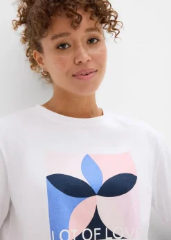 T-Shirt aus reiner Baumwolle Damen Shirts & Tops|Nachhaltigere Materialien