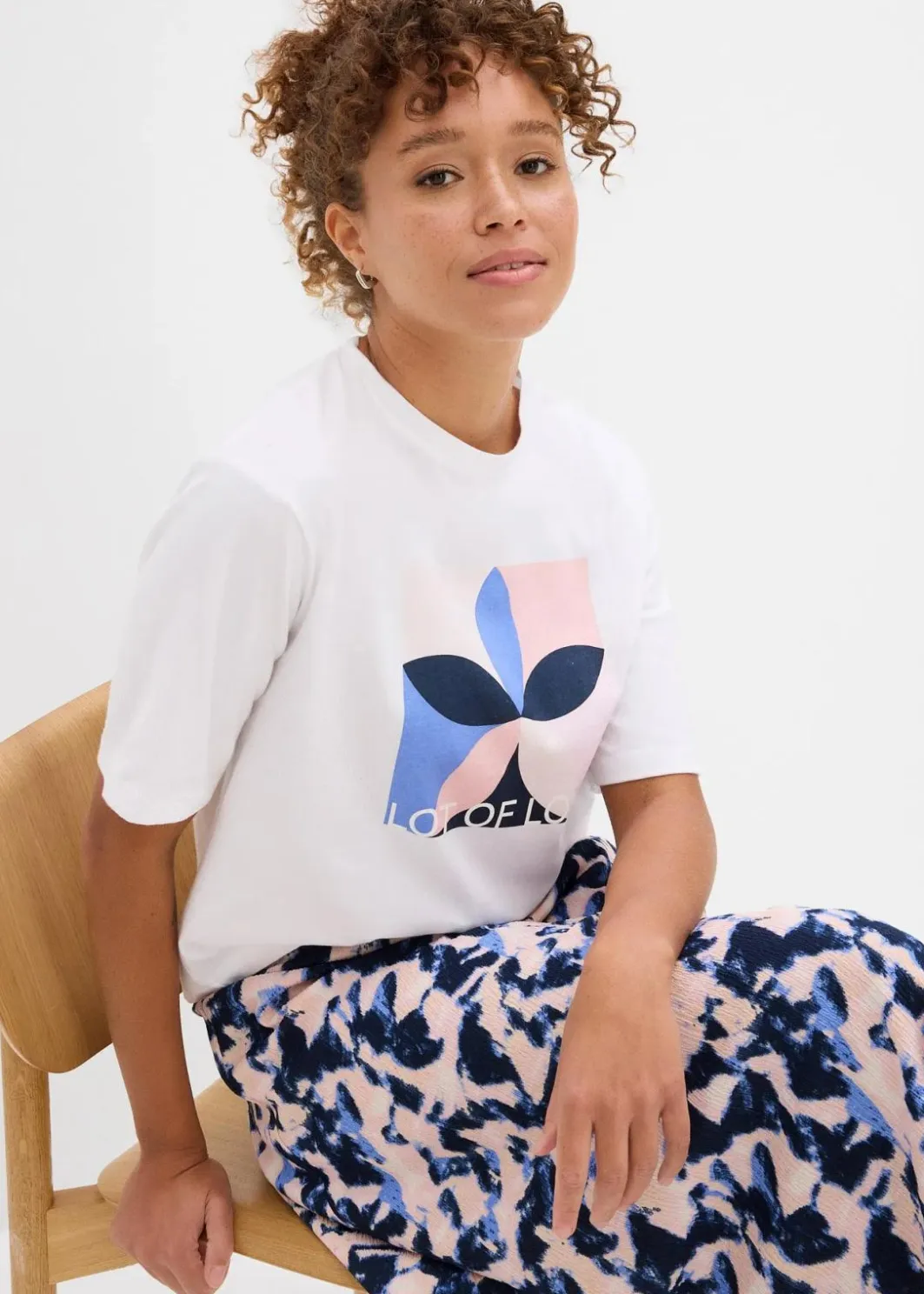 T-Shirt aus reiner Baumwolle Damen Shirts & Tops|Nachhaltigere Materialien