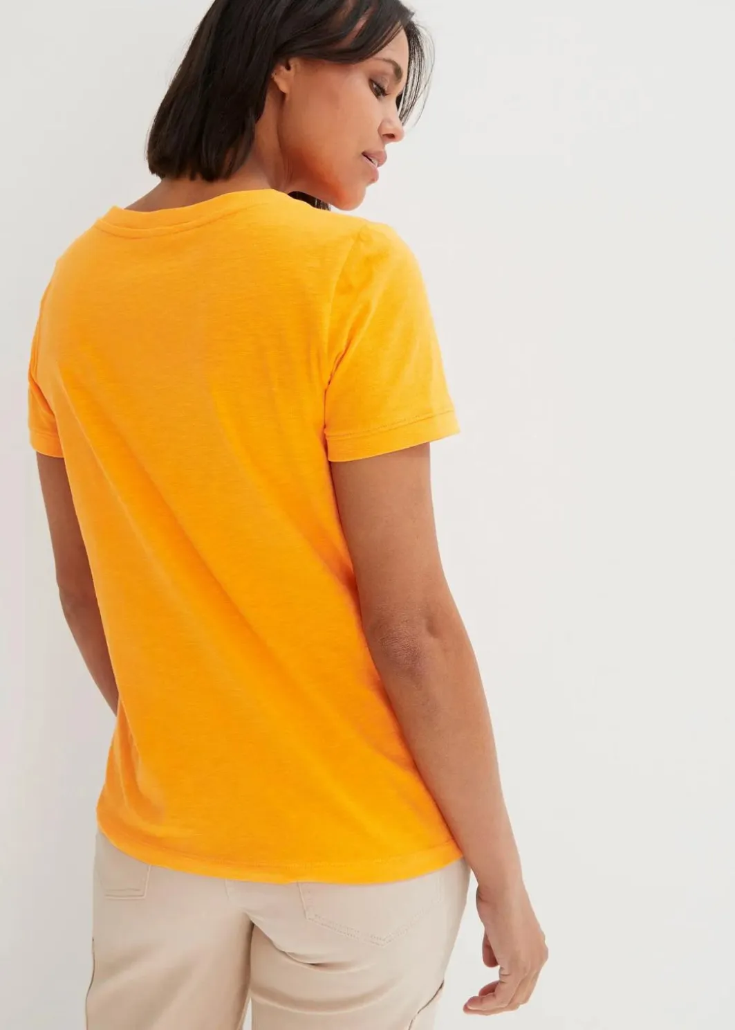 Damen bonprix Shirts & Tops|Basics|T-Shirt aus reiner Baumwolle