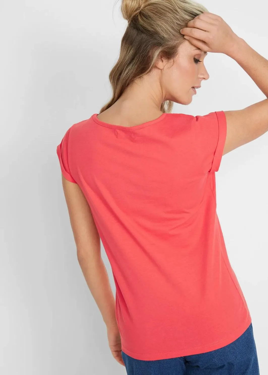 Damen bonprix Shirts & Tops|Basics|T-Shirt aus reiner Baumwolle