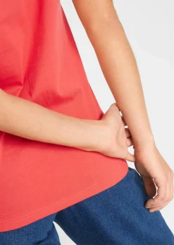 Damen bonprix Shirts & Tops|Basics|T-Shirt aus reiner Baumwolle