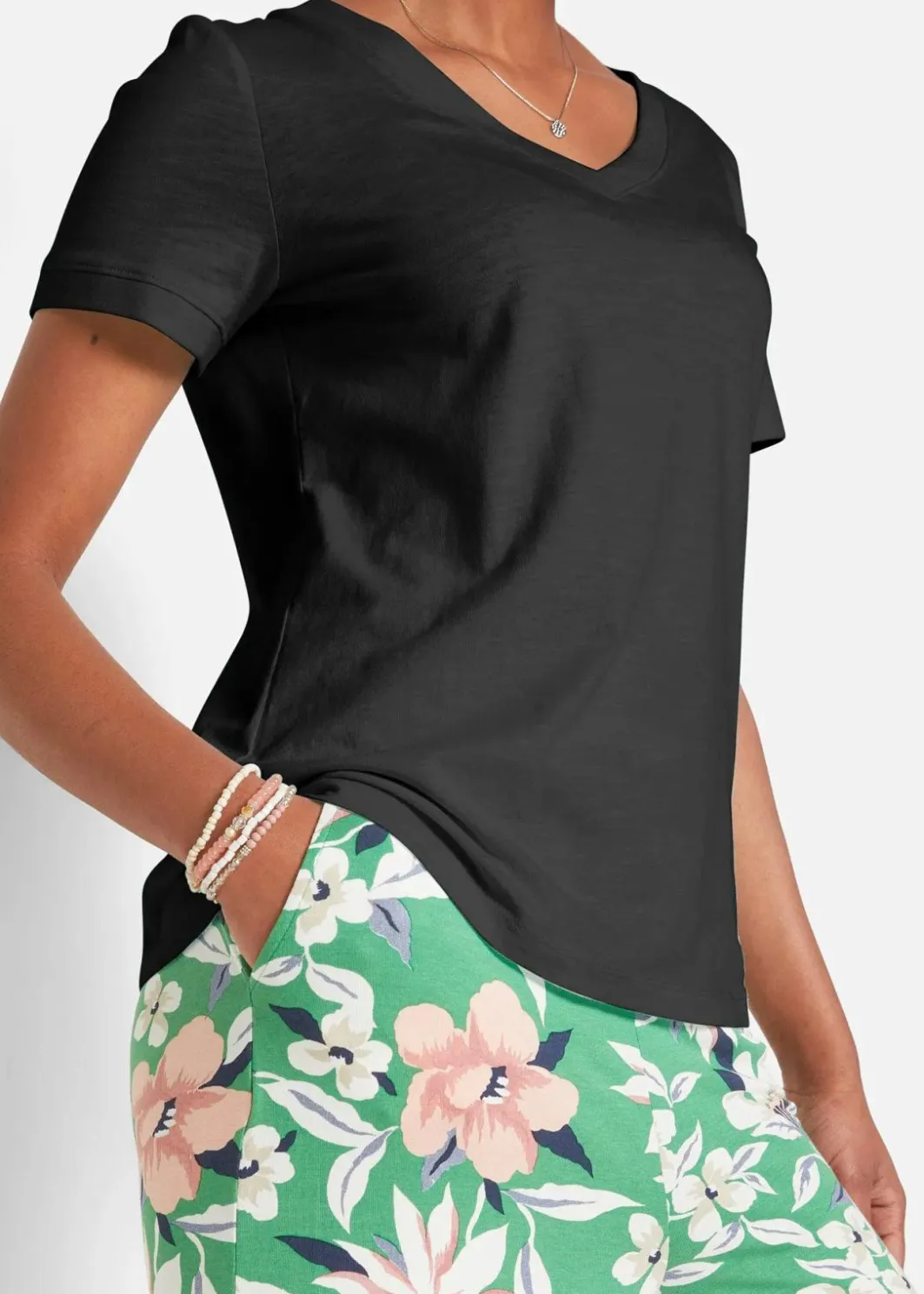 Damen bonprix Bekleidung·Röcke|Basics|T-Shirt aus reiner Baumwolle
