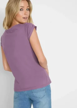 Damen bonprix Shirts & Tops|Basics|T-Shirt aus reiner Baumwolle
