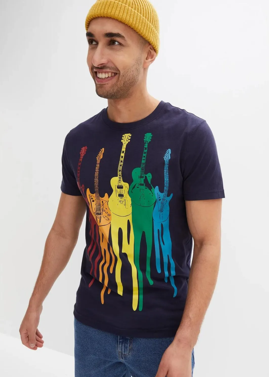 Herren bonprix Große Größen|Shirts & Polos|T-Shirt aus reiner Baumwolle, Slim Fit