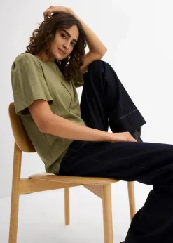 Damen bonprix Shirts & Tops|Nachhaltigere Materialien|T-Shirt aus reiner Baumwolle