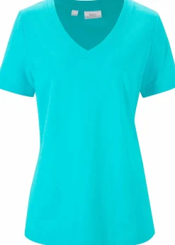 Damen bonprix Shirts & Tops|Basics|T-Shirt aus reiner Baumwolle