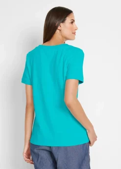 Damen bonprix Shirts & Tops|Basics|T-Shirt aus reiner Baumwolle