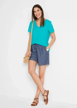 Damen bonprix Shirts & Tops|Basics|T-Shirt aus reiner Baumwolle