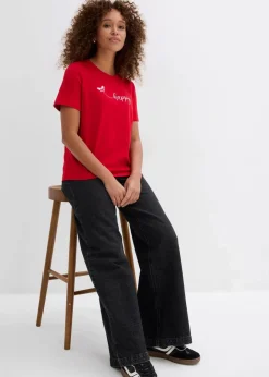 Clearance T-Shirt aus reiner Baumwolle Damen Shirts & Tops