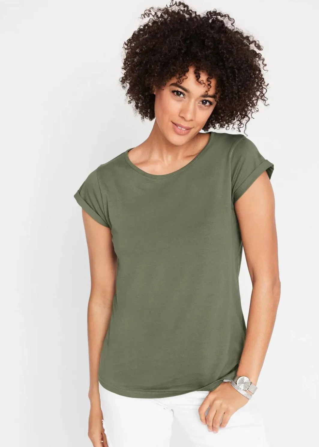 Discount T-Shirt aus reiner Baumwolle Damen Shirts & Tops|Basics