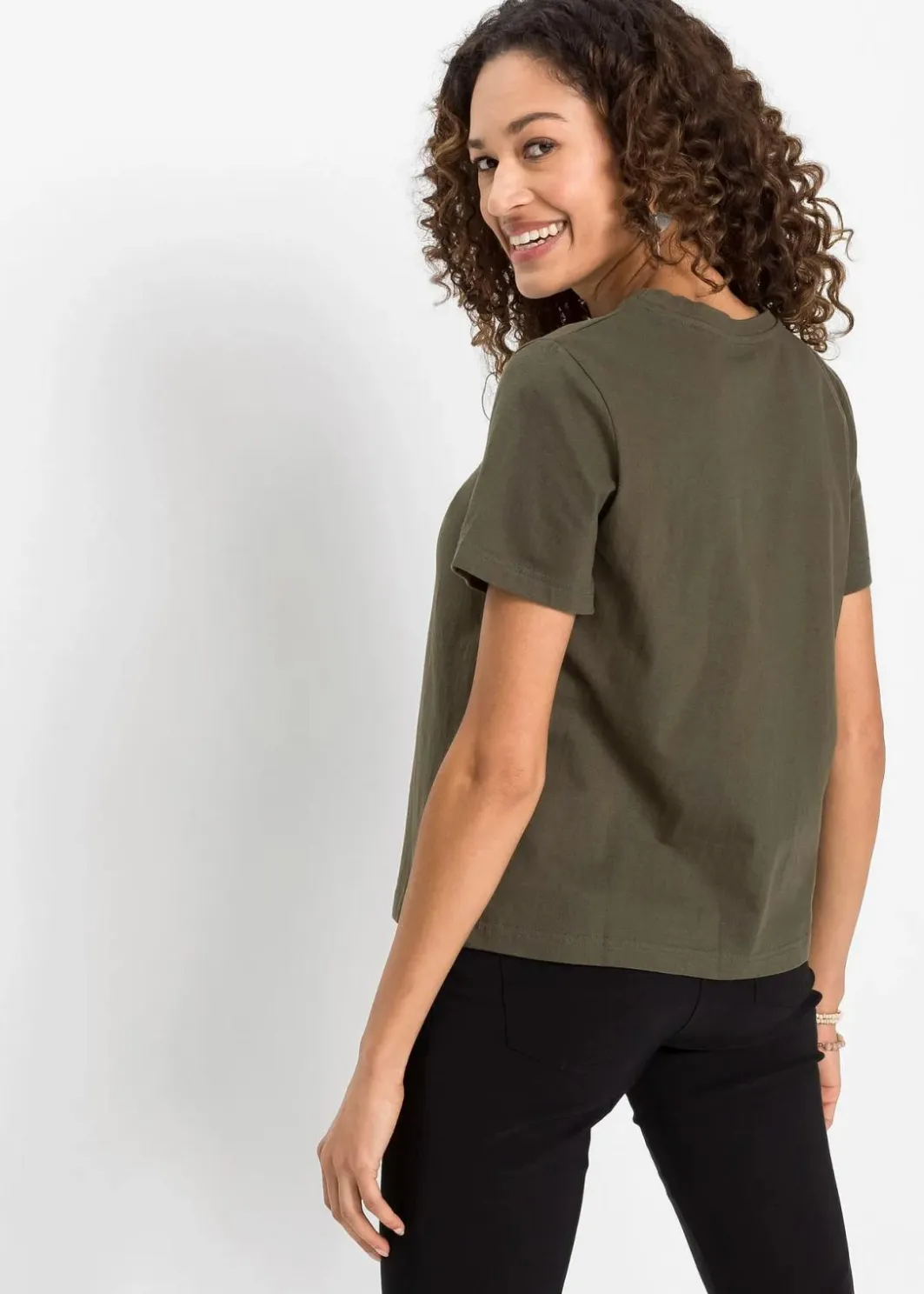 Outlet T-Shirt aus reiner Baumwolle Damen Shirts & Tops