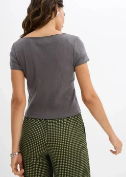 Online T-Shirt aus reiner Baumwolle Damen Shirts & Tops