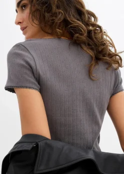 Online T-Shirt aus reiner Baumwolle Damen Shirts & Tops