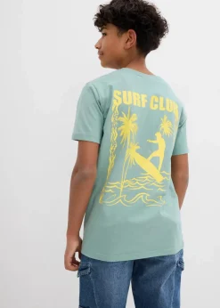 Hot T-Shirt aus reiner Baumwolle mit großem Rückendruck Kinder Jungen 9-16 Jahre·Shirts