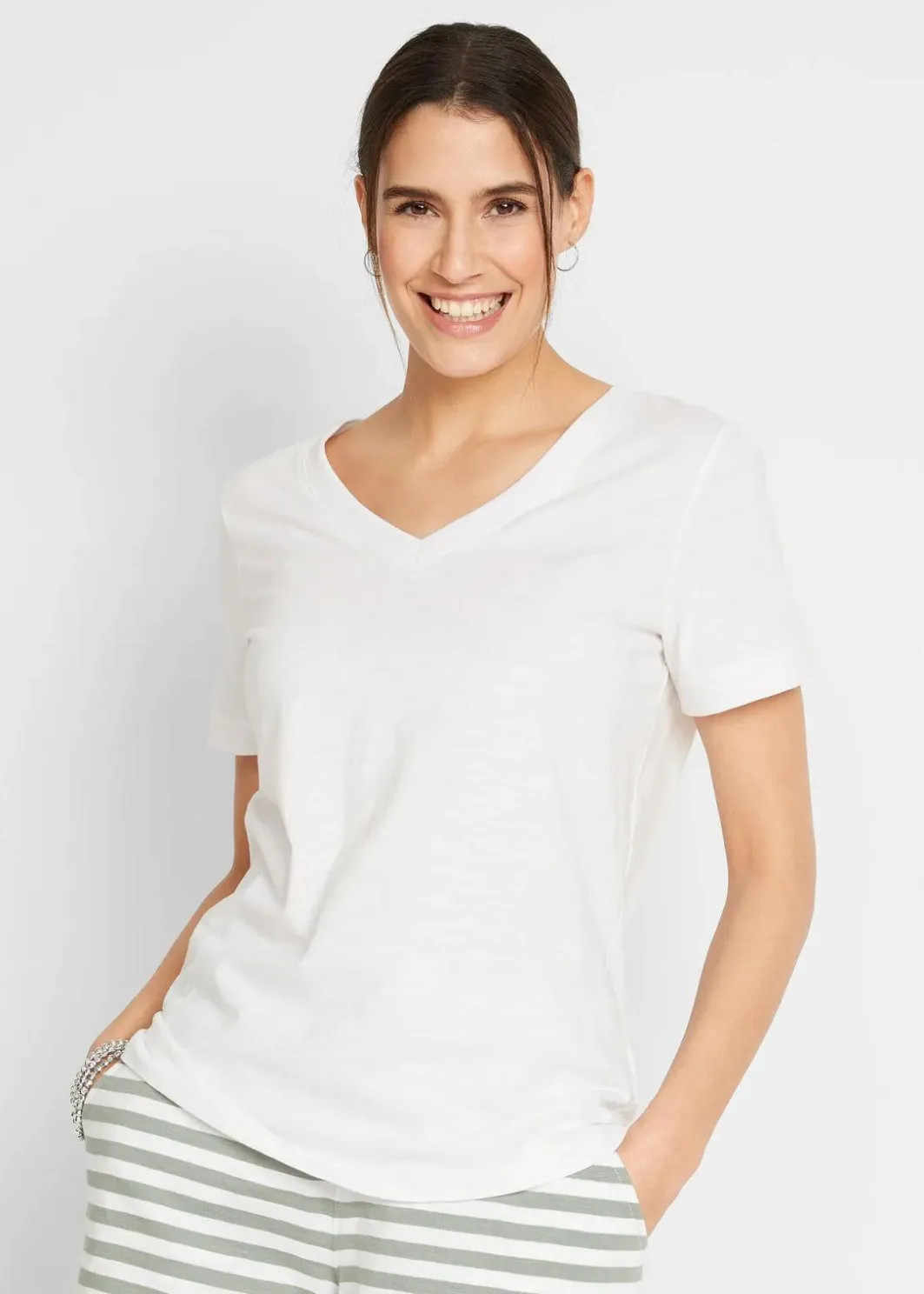 Outlet T-Shirt aus reiner Baumwolle Damen Shirts & Tops|Basics