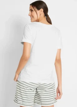 Outlet T-Shirt aus reiner Baumwolle Damen Shirts & Tops|Basics