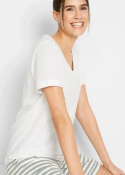 Outlet T-Shirt aus reiner Baumwolle Damen Shirts & Tops|Basics