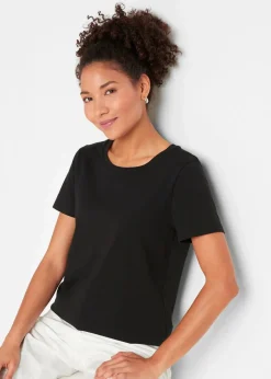 Damen bonprix Bekleidung·Röcke|Basics|T-Shirt aus reiner Baumwolle (2er Pack)