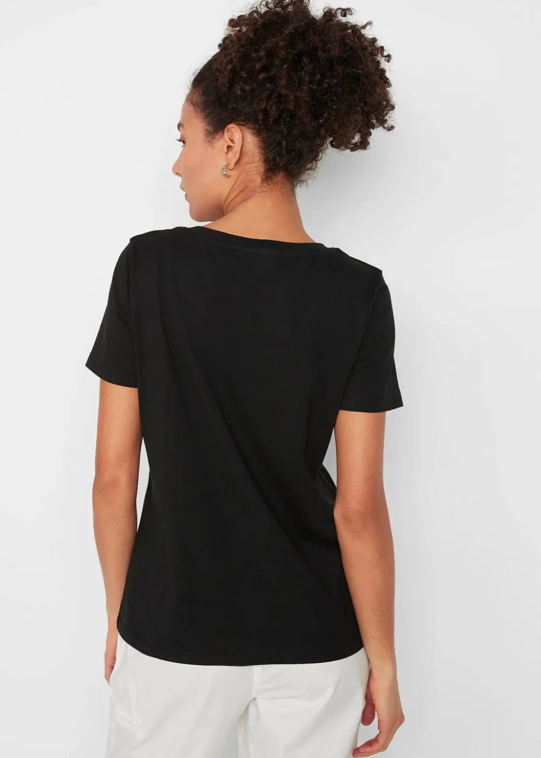 Damen bonprix Bekleidung·Röcke|Basics|T-Shirt aus reiner Baumwolle (2er Pack)