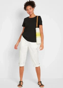 Damen bonprix Bekleidung·Röcke|Basics|T-Shirt aus reiner Baumwolle (2er Pack)