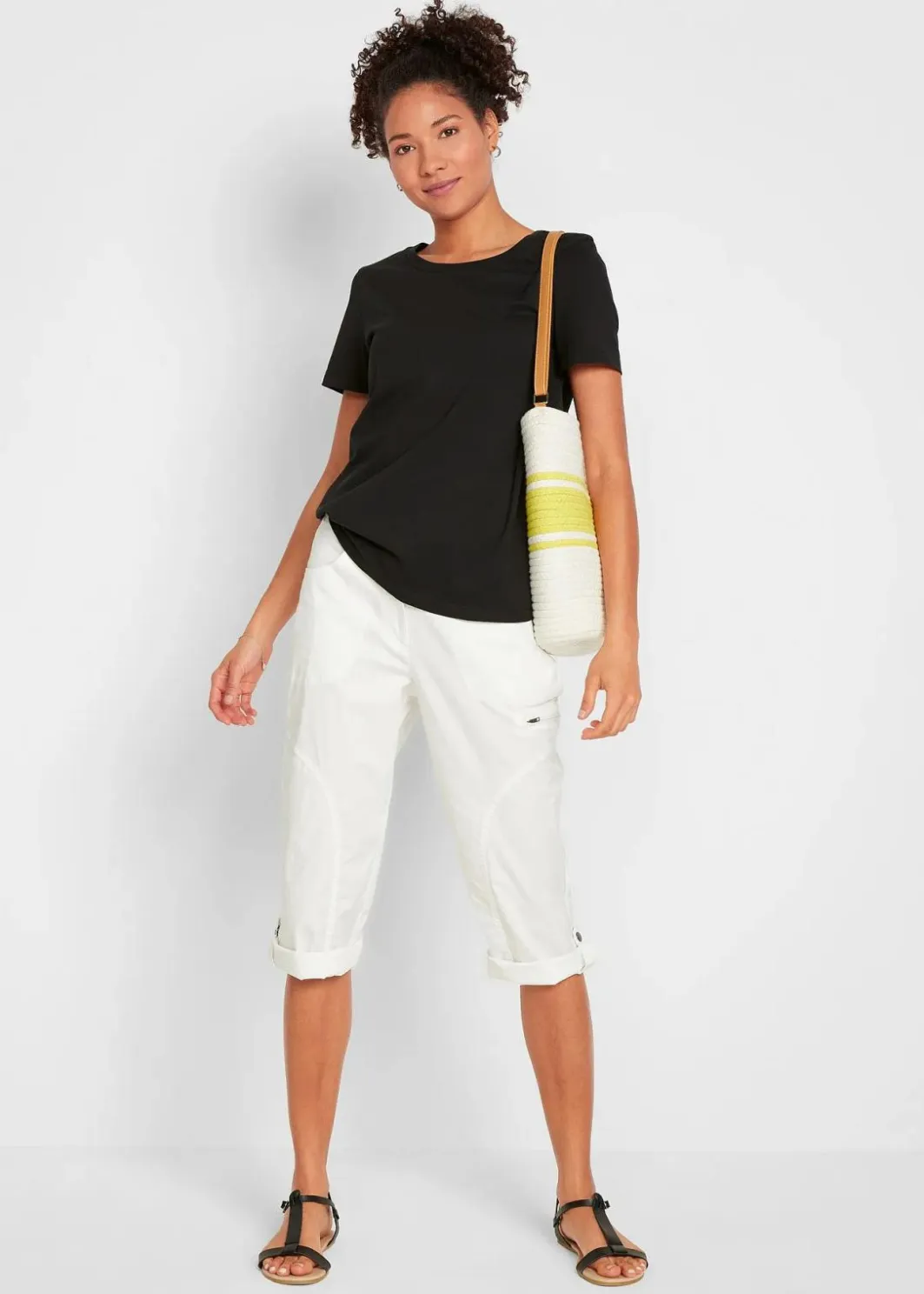 Damen bonprix Bekleidung·Röcke|Basics|T-Shirt aus reiner Baumwolle (2er Pack)