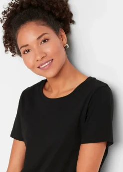 Damen bonprix Bekleidung·Röcke|Basics|T-Shirt aus reiner Baumwolle (2er Pack)