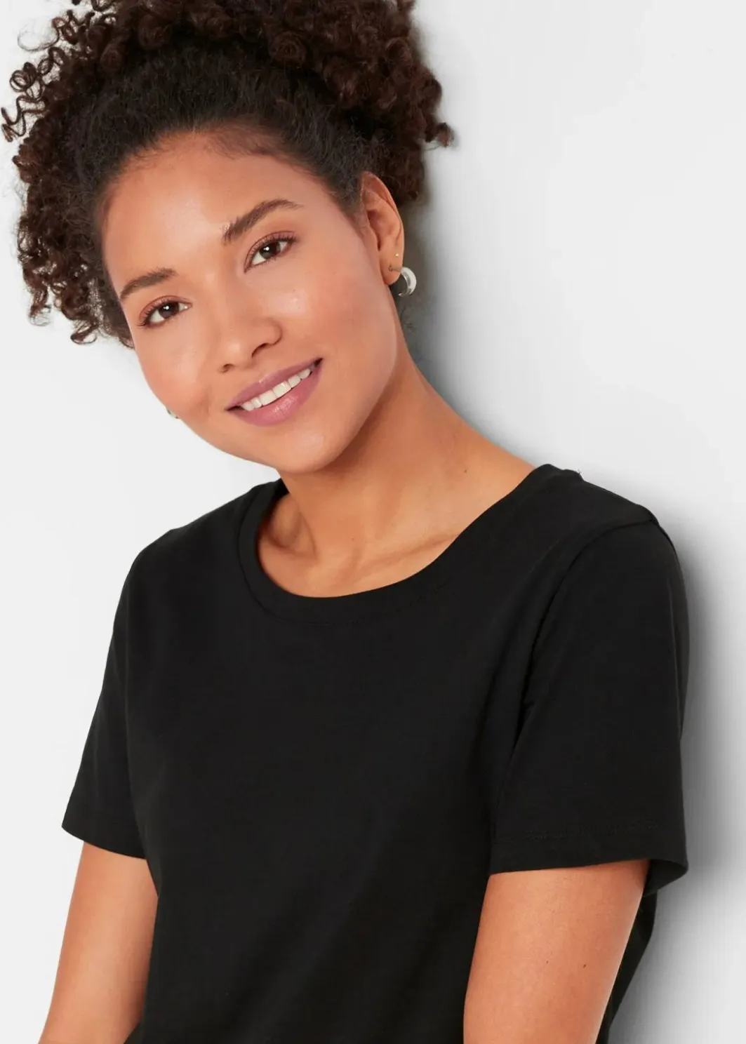 Damen bonprix Bekleidung·Röcke|Basics|T-Shirt aus reiner Baumwolle (2er Pack)