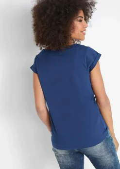 Damen bonprix Shirts & Tops|Basics|T-Shirt aus reiner Baumwolle