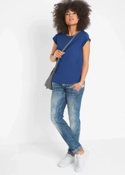 Damen bonprix Shirts & Tops|Basics|T-Shirt aus reiner Baumwolle
