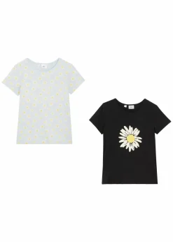 Hot T-Shirt aus reiner Baumwolle (2er Pack) Kinder Mädchen 9-16 Jahre·Mehrfachpacks|Mädchen 9-16 Jahre·Shirts & Blusen