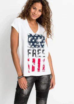 Sale T-Shirt aus reiner Baumwolle Damen Shirts & Tops