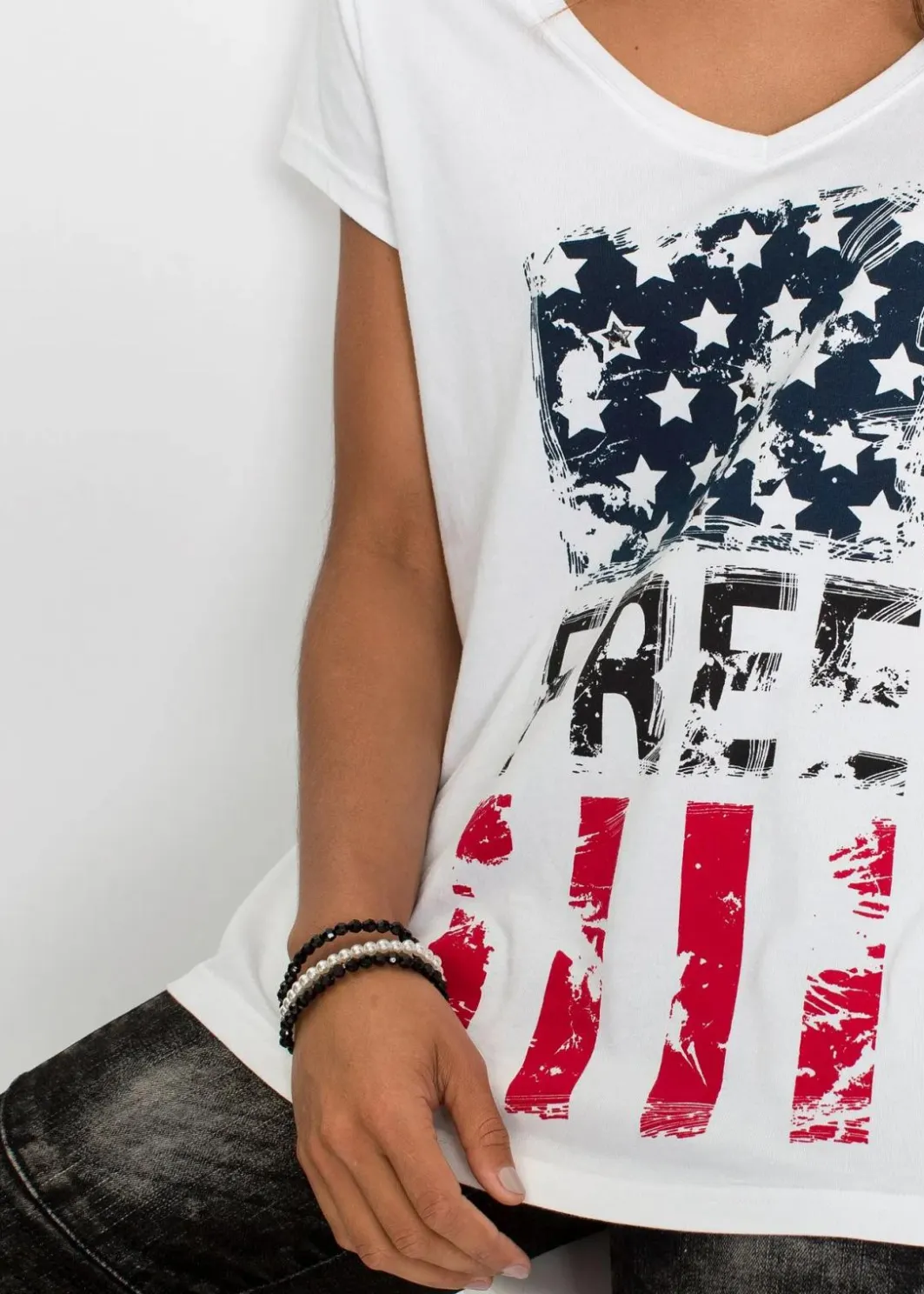Sale T-Shirt aus reiner Baumwolle Damen Shirts & Tops