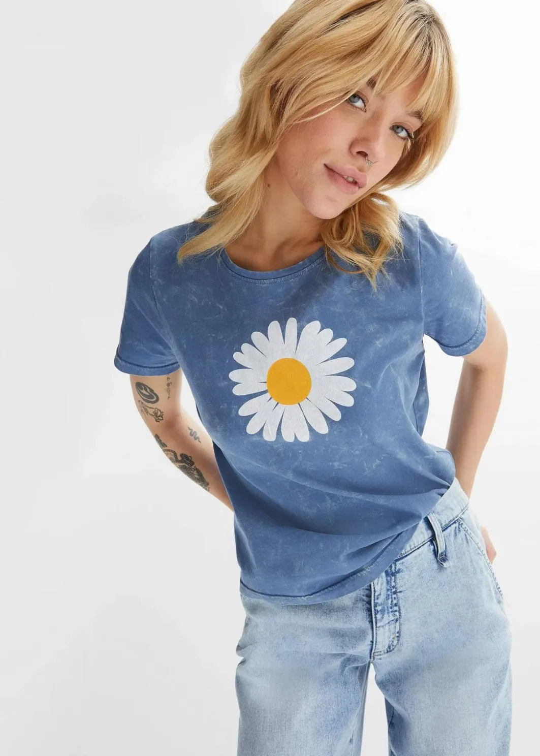 Outlet T-Shirt aus reiner Bio-Baumwolle Damen Nachhaltigere Materialien|Shirts & Tops