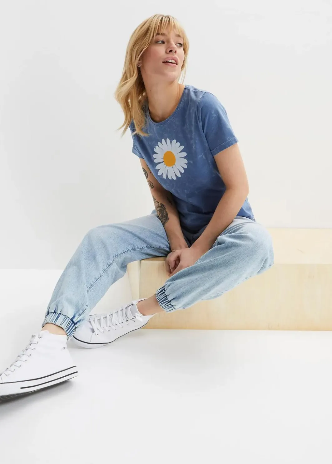 Outlet T-Shirt aus reiner Bio-Baumwolle Damen Nachhaltigere Materialien|Shirts & Tops