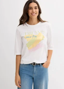 Damen bonprix Shirts & Tops|Nachhaltigere Materialien|T-Shirt aus reiner Bio-Baumwolle