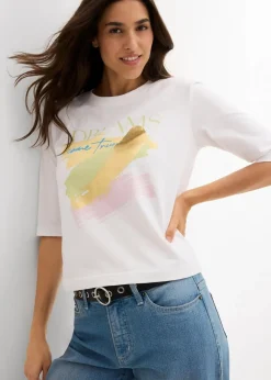 Damen bonprix Shirts & Tops|Nachhaltigere Materialien|T-Shirt aus reiner Bio-Baumwolle