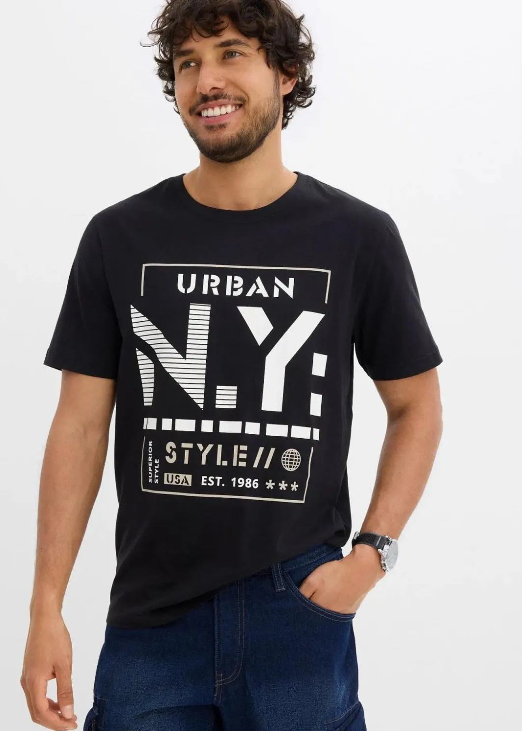 T-Shirt aus reiner Bio-Baumwolle Herren Große Größen|Shirts & Polos