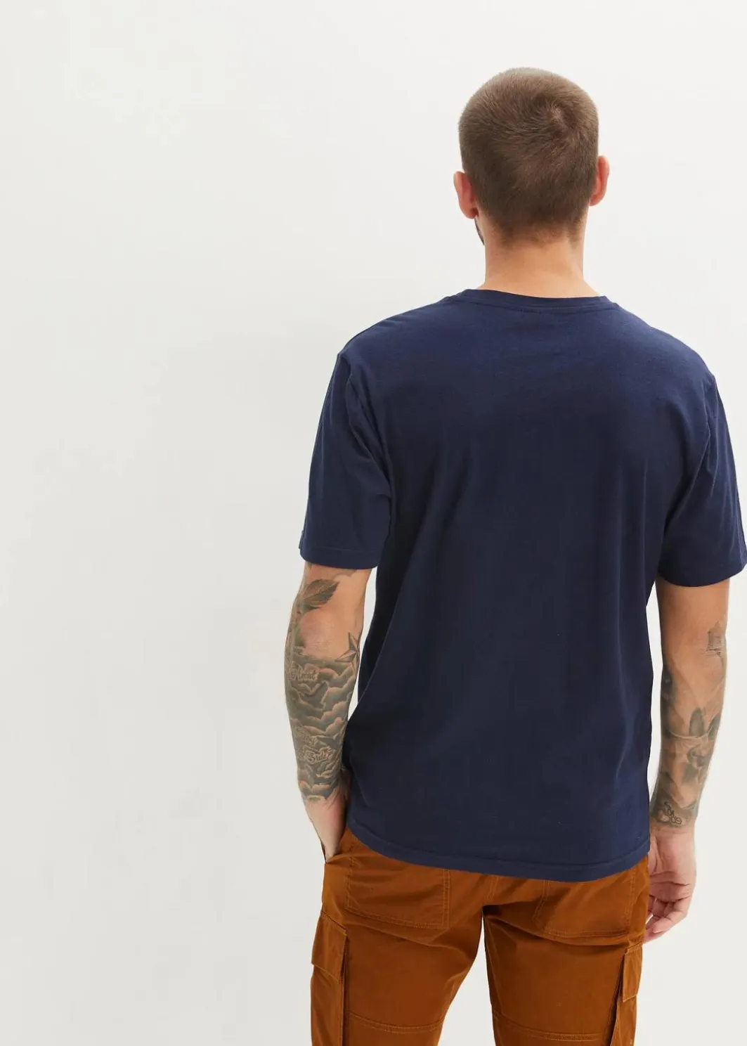 Herren bonprix Große Größen|Shirts & Polos|T-Shirt aus reiner Bio-Baumwolle (2er Pack)