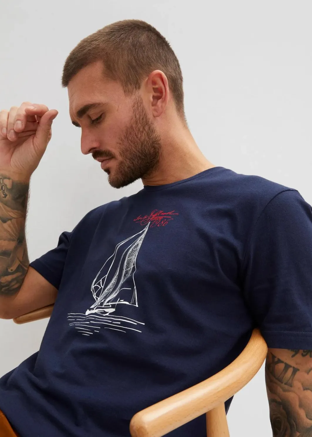 Herren bonprix Große Größen|Shirts & Polos|T-Shirt aus reiner Bio-Baumwolle (2er Pack)