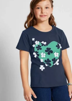 Kinder bonprix Mädchen 9-16 Jahre·Mehrfachpacks|Mädchen 9-16 Jahre·Shirts & Blusen|T-Shirt aus reiner Bio-Baumwolle(2er Pack)