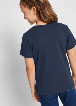 Kinder bonprix Mädchen 9-16 Jahre·Mehrfachpacks|Mädchen 9-16 Jahre·Shirts & Blusen|T-Shirt aus reiner Bio-Baumwolle(2er Pack)