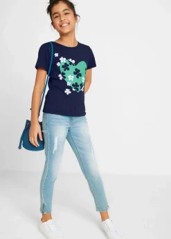 Kinder bonprix Mädchen 9-16 Jahre·Mehrfachpacks|Mädchen 9-16 Jahre·Shirts & Blusen|T-Shirt aus reiner Bio-Baumwolle(2er Pack)