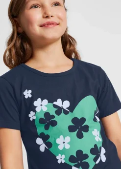 Kinder bonprix Mädchen 9-16 Jahre·Mehrfachpacks|Mädchen 9-16 Jahre·Shirts & Blusen|T-Shirt aus reiner Bio-Baumwolle(2er Pack)