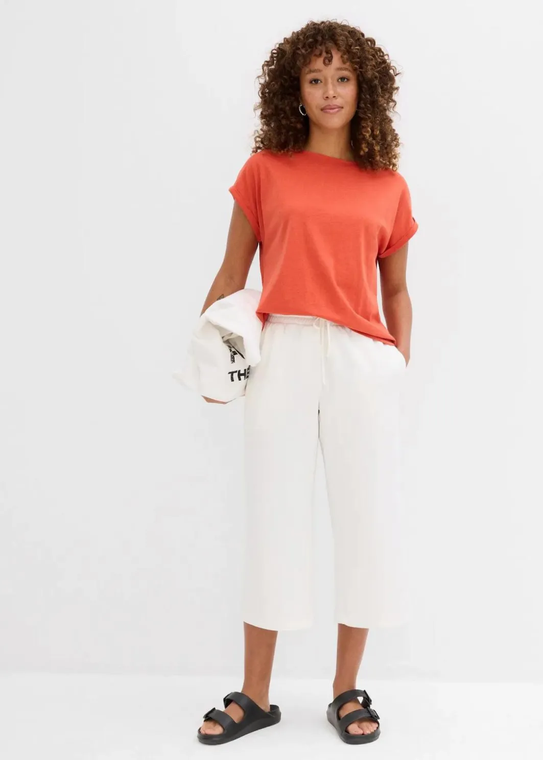 Damen bonprix Nachhaltigere Materialien|Shirts & Tops|T-Shirt aus reiner Bio-Baumwolle (2er Pack)