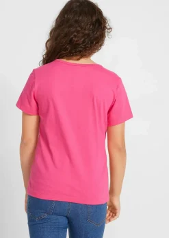 Kinder bonprix Mädchen 2-8 Jahre·Nachhaltigere Materialien|Mädchen 9-16 Jahre·Nachhaltigere Materialien|T-Shirt aus reiner Bio-Baumwolle (2er Pack)