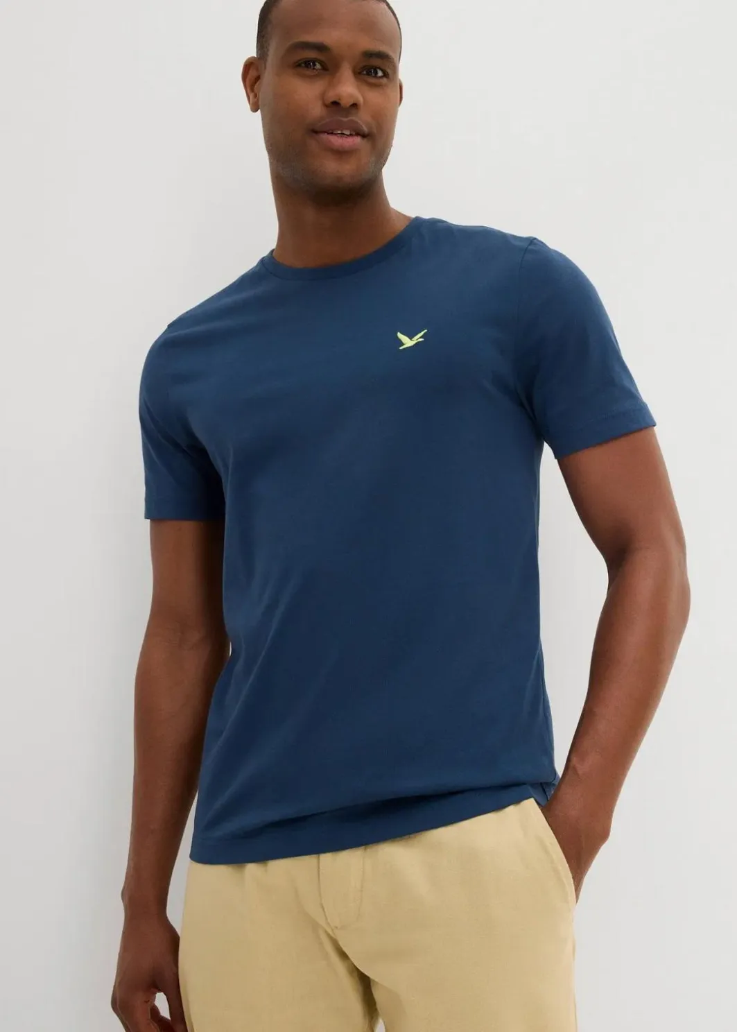 Herren bonprix Große Größen|Basics|T-Shirt aus reiner Bio-Baumwolle (2er Pack)